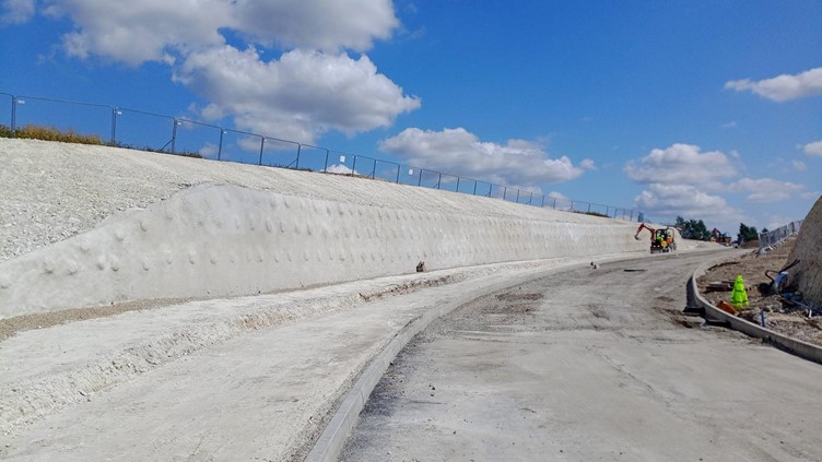 AD Bly Scope of works: S.278 Works & Enabling works package, Inc soil nailed retaining wall and embankment construction.