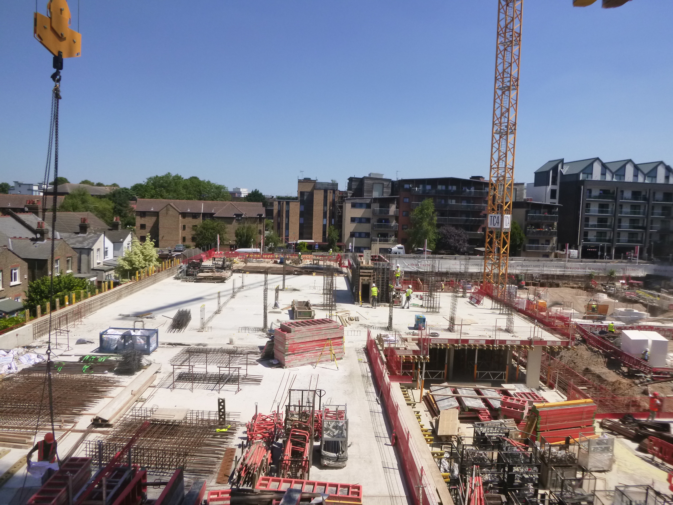 Construction of 10no multi storey, RC frame residential apartment blocks, with underground, and undercroft parking for Redrow Homes.