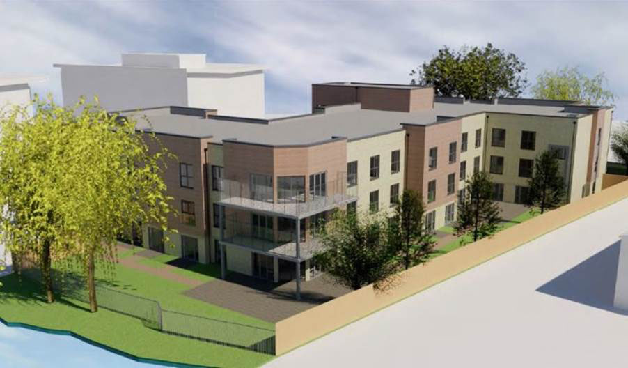 Construction of 63 bedroom care home with external areas and amenity space