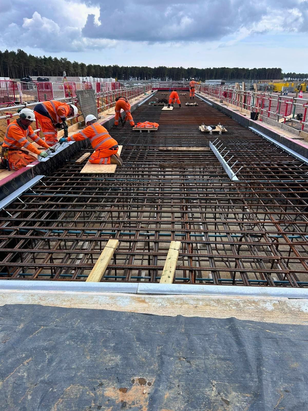 Heavily reinforced strip foundations for BFW warehouse within Sizewell C